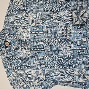 Reyn Spooner Blue Aloha Shirt